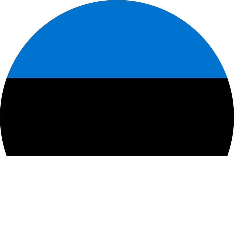 Round Estonian Flag of Estonia